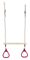 Holztrapez mit Kunststoffringen