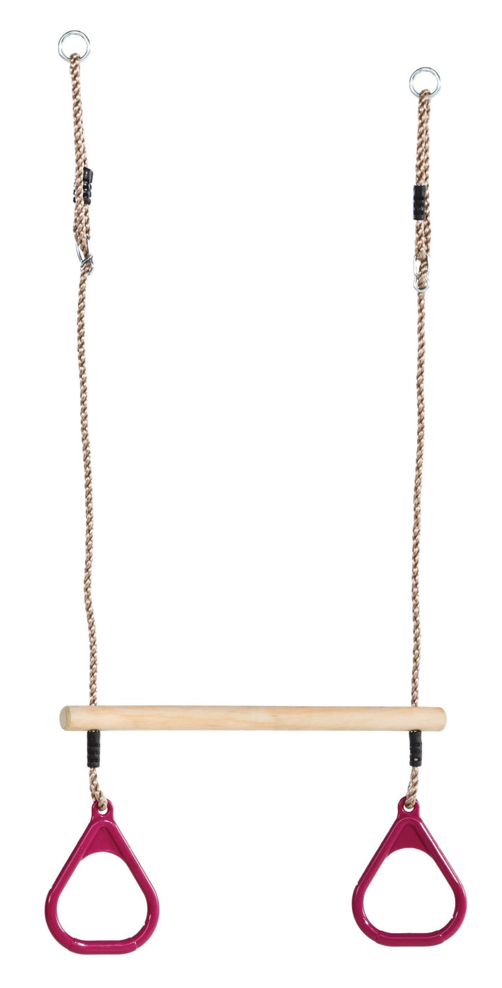 Holztrapez mit Kunststoffringen
