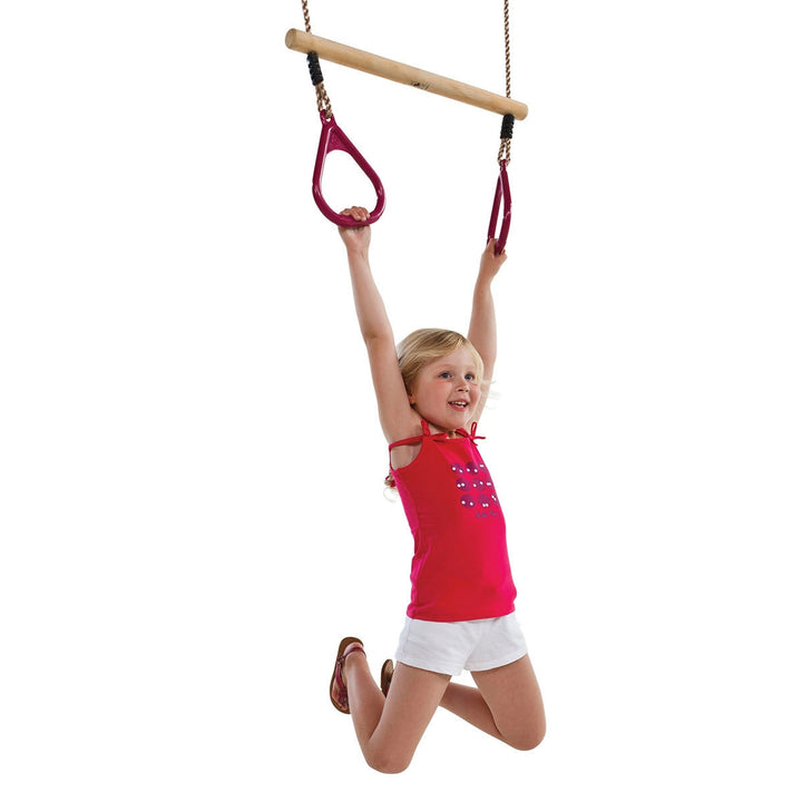 Holztrapez mit Kunststoffringen