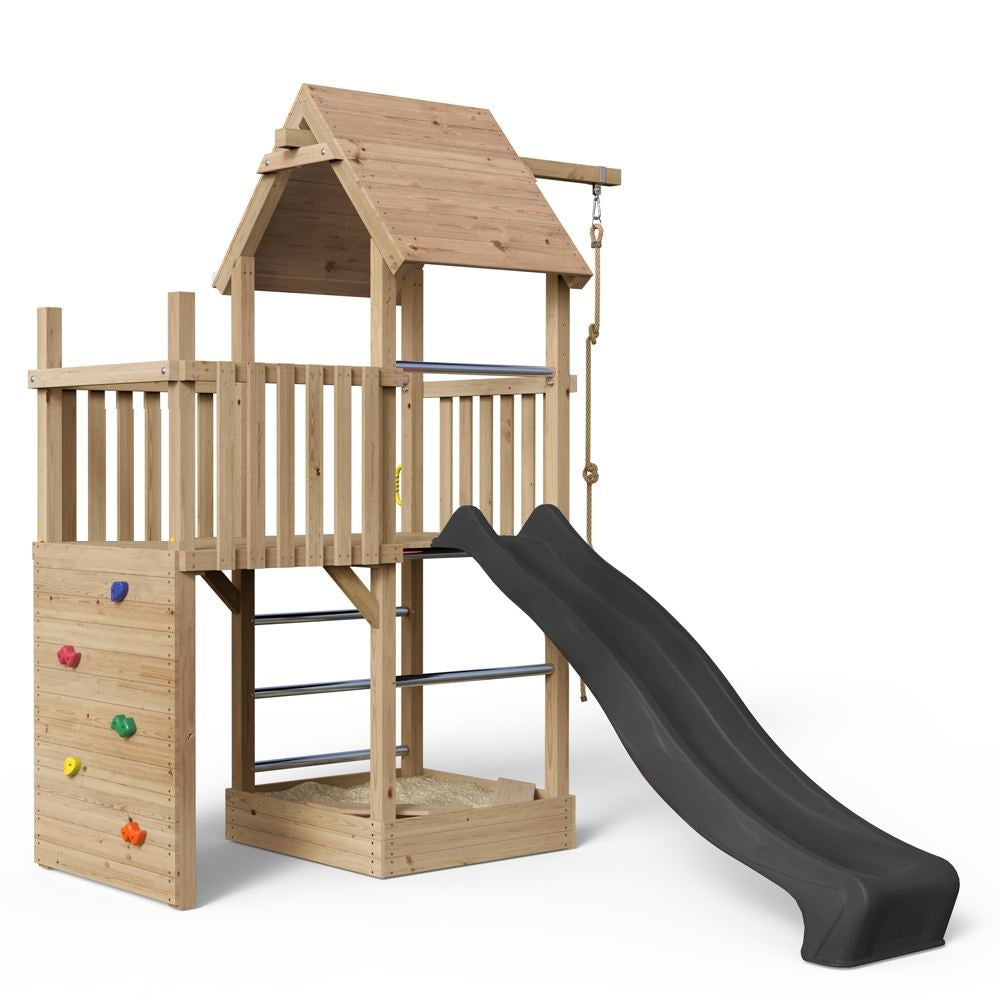 Spielturm Alex Lärche - Kompakt 230 - mit Holzdach