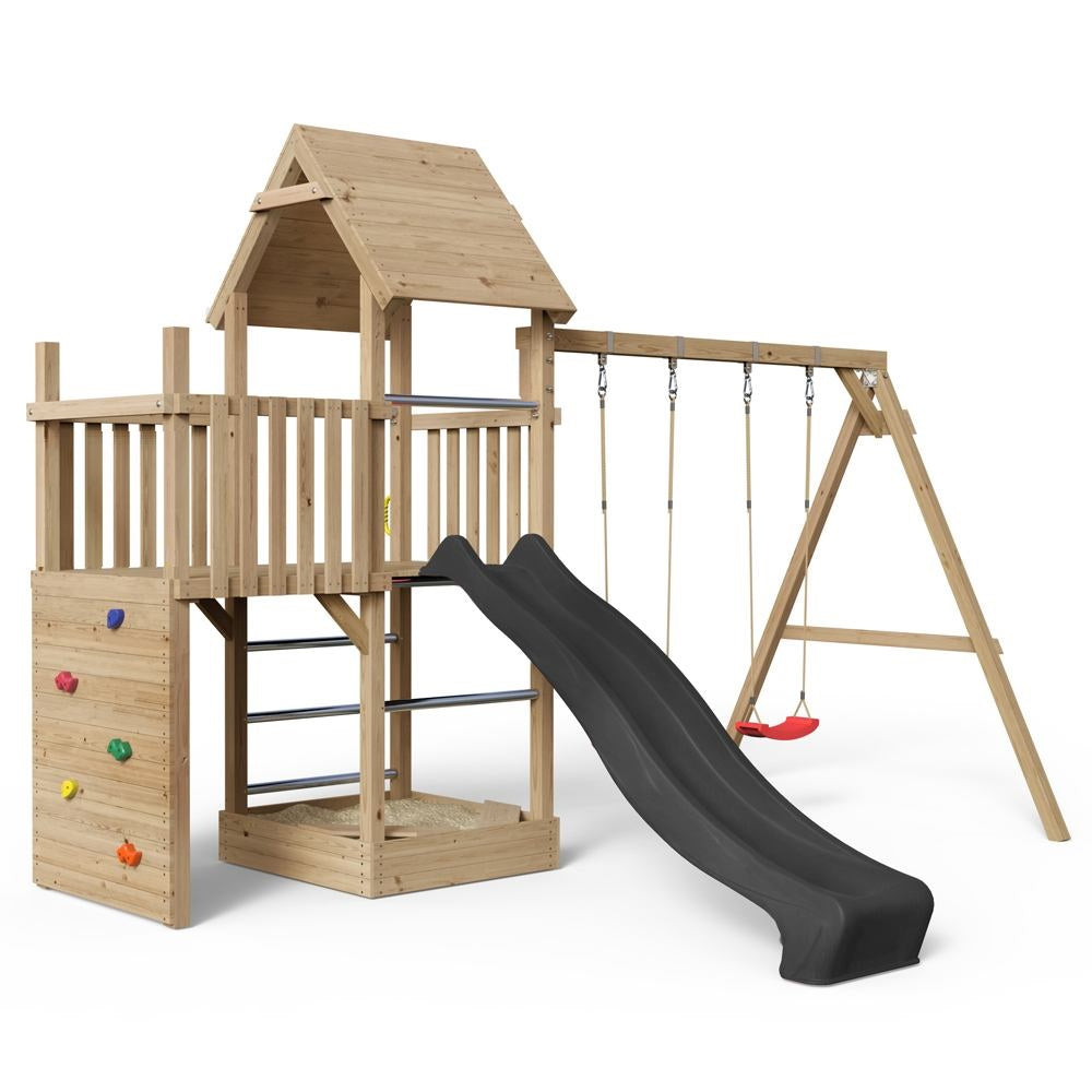 Spielturm Alex Lärche - Premium 430 - mit Holzdach