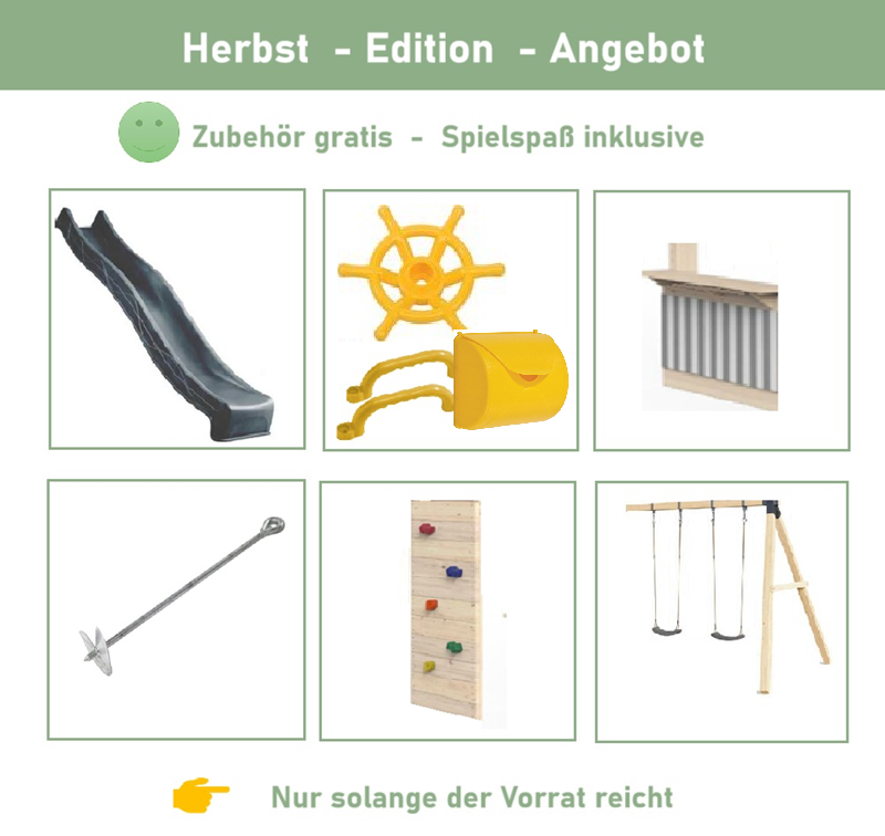 Stelzenhaus Tobi Spielwelt  Edition - End of Summer - grau-gelb - solange der Vorrat reicht