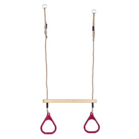 Holztrapez mit Kunststoffringen