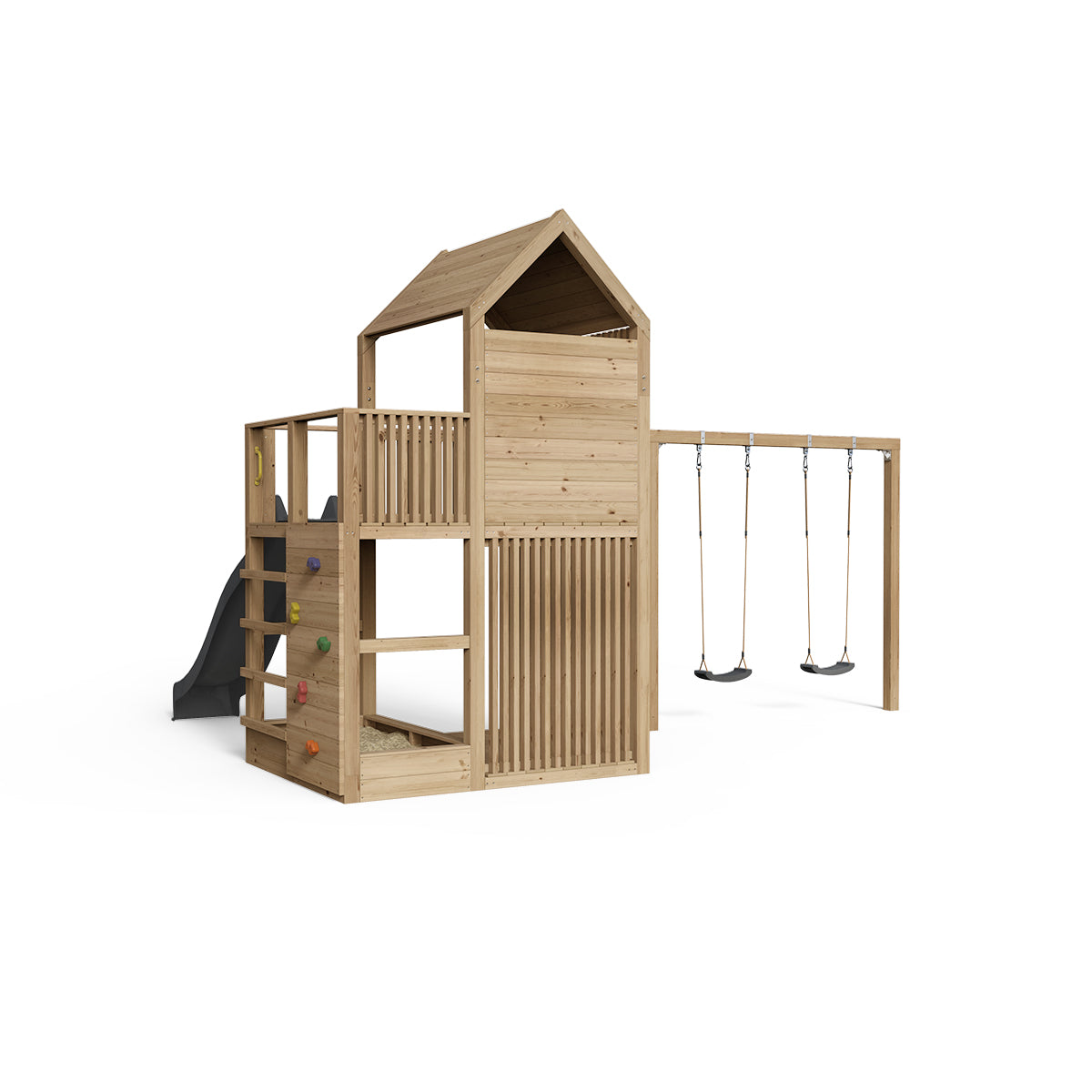Spielturm Anton - Kompakt - Swing - Lärche - 370