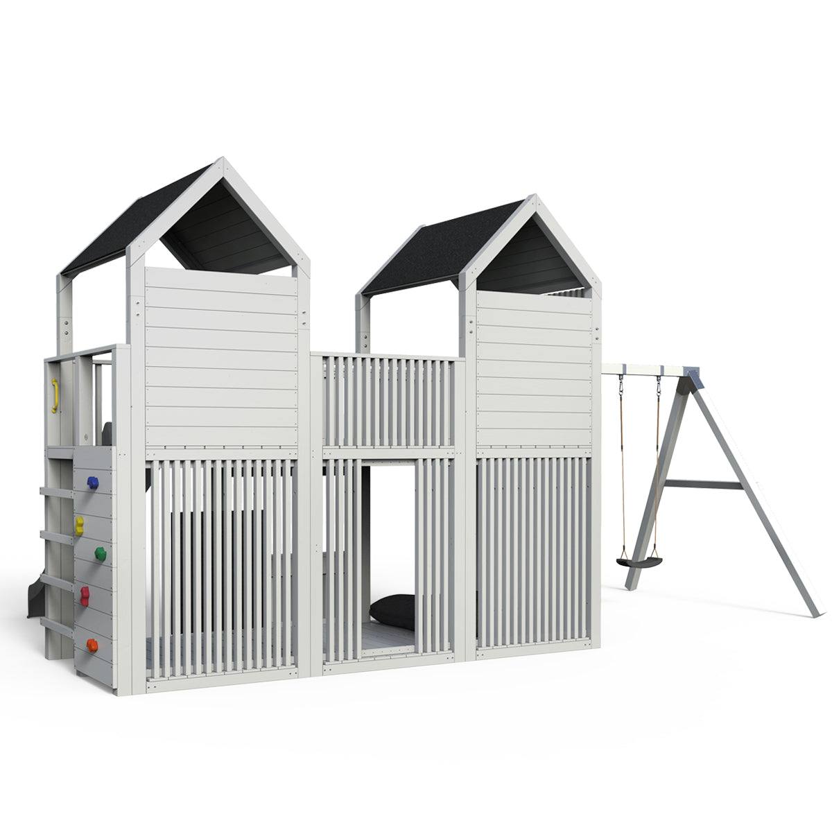 Spielturm Anton – Spielwelt - Swing – 378 - Fichte - mit Rutsche und Schaukel