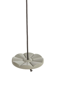 Tellerschaukel - Hellgrün - schwarzes geflochtenes Seil