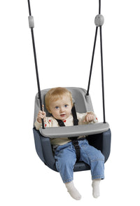 Babysitz Kunststoffschale 3 in 1 -  Anthrazit/Grau