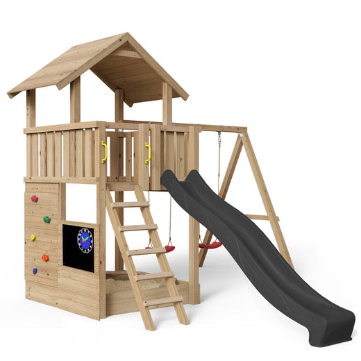 Spielturm Mia – Swing – 359 natürlich Lärchenholz