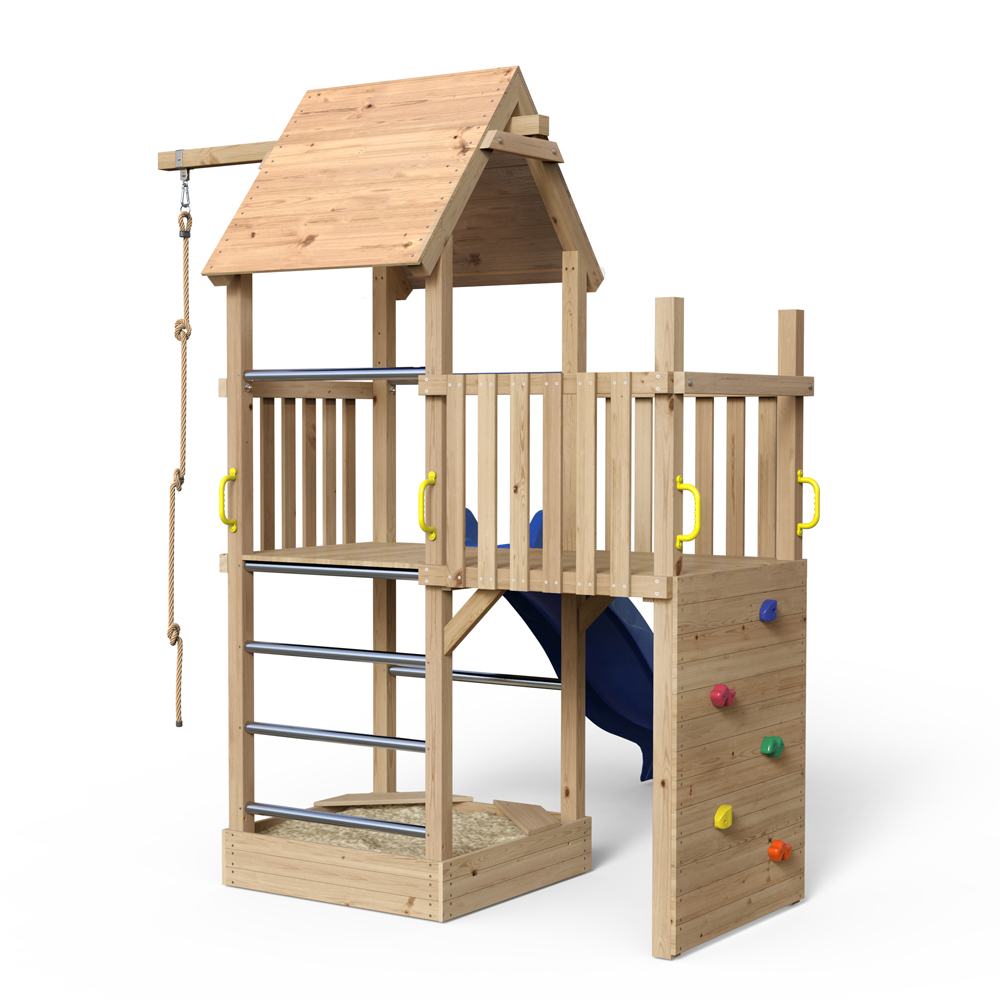 Spielturm Alex Lärche - Kompakt 230 - mit Holzdach