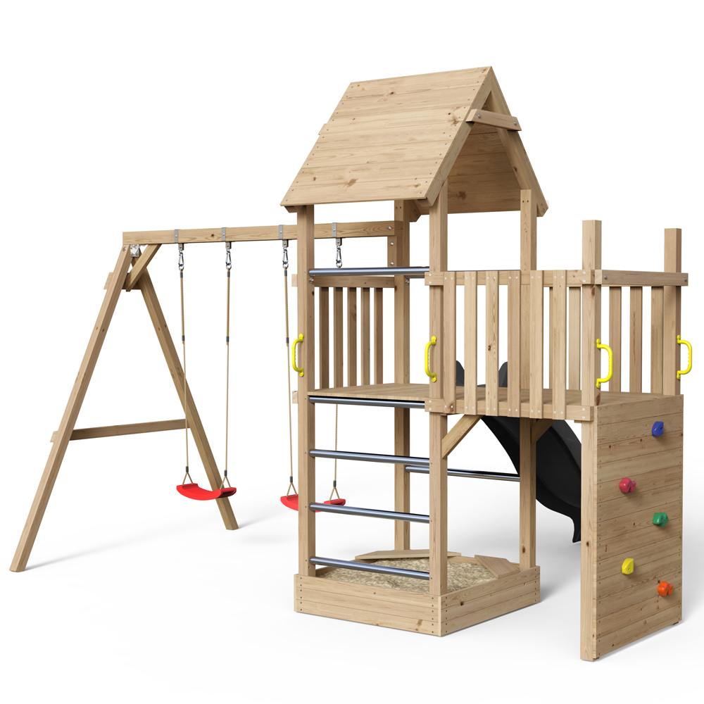 Spielturm Alex Lärche - Premium 430 - mit Holzdach