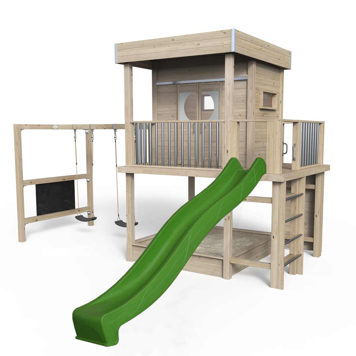 Stelzenhaus Karl - Spielwelt 850, Schaukel, Rutsche, Kletterwand